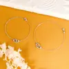 Estilo de Nicho de Lujo Ligero Pulsera de Pareja con Candado de Corazón Plata de Ley S925 Diseño de Esposas Regalo de San Valentín Venta al por Mayor de Fábrica