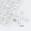 Dongzhou Cristal Nieve Proteína Arte de Uñas Diamante Brillante Blanco Proteína Huevo de Paloma Fondo Puntiagudo Diamante Dongzhou Diamante Wholesale Accesorios para Arte de Uñas