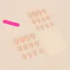 Europa y Estados Unidos Super Fuego Desnudo Usar Armadura Color Sólido Degradado Rostro Flores de Durazno Ballet Corta Manicura Venta al por Mayor Transfronteriza
