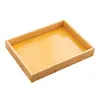Bandeja de Bambú para Pan Rectangular Plato para Exhibir Pasteles Estilo Chino Tienda de Pasteles Plato de Madera Comida Comida Cocinada Plato de Madera