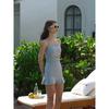 Traje de baño de una pieza estilo falda nuevo 2025 para mujer para cubrir el abdomen y apariencia adelgazante para vacaciones en la playa Traje de baño para aguas termales para mujer [Envío Directo]