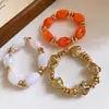 Pulsera elástica de acrílico geométrico irregular vintage nueva con un diseño de nicho, joyería de moda trendy para mujer