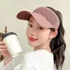 Sombrero de Sol de Verano con Parte Superior Vacía de Escamas de Pescado Transfronterizo para Mujer Estilo Coreano Gorro Tejido Gorra de Béisbol con Visera Sombrero para Deportes al Aire Libre