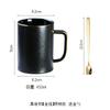 Taza de Cerámica Esmerilada de Alto Valor de Color para Hombre y Mujer Taza de Café Negro Taza para Té con Leche Vaso para Agua Hogar Estilo Japonés con Tapa