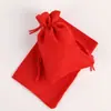 Bolsas de Arpillera Navideñas con Cordón, Bolsas de Regalo Navideñas al por Mayor, Bolsas de Imitación de Algodón y Lino con Cordón