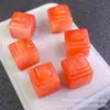 Sello Pequeño Colgante Flor de Durazno Seda Dorada de Xinjiang Colgante Sello Cuadrado de Jade Accesorio Piezas para Joyería DIY