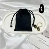Bolsa de Veludo com Cordão para Joias e Pentes, Bolsa de Veludo Verde Escuro Feita Sob Medida para Vendas Transfronteiriças