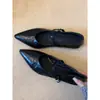 Zapatos de mujer elegantes de piel de oveja súper suave, estilo retro francés, de tacón bajo, punta fina y corte bajo, versátiles zapatos Mary Jane con tacón grueso y una sola tira