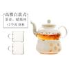 Tetera de vidrio resistente al calor con forma de flor, taza de té de vidrio transparente con forma de flor, té de la tarde, tetera de fruta con forma de flor, traje calefactor con forma de vela