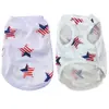 Nueva Camiseta de Verano de Amazon con Estampado de Estrellas para Mascota Gato y Perro, Chaleco Delgado Transpirable con Bandera del Día de la Independencia Americana
