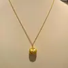 Collar Candado de Paz Fu Gordo Dorado para Mujer Cadena de Clavícula Pequeña Bolsa de la Suerte Clásica Linda Venta al por Mayor