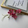 Flor artificial três flores estrela língua flor cabeça flor artificial cabeça ervilha flor chapéu de palha flor de seda decorativa pequena margarida grampo de cabelo flor faça você mesmo