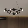 Lámpara de araña minimalista moderna italiana para sala de estar, restaurante, arte de hierro personalizado, arte nórdico, lámpara heterosexual para dormitorio