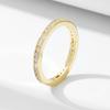 Anillo de Plata de Ley con Fila Única Completa de Diamantes, Diseño de Nicho Femenino, Estilo Frío Popular, Anillo de Moda Ins