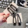 Clip de Pinza BB Brillante de Lujo con Diamantes Completos, Gota de Agua Hueca con Pedrería, Pinza para el Cabello Brillante de Moda, Accesorio para el Cabello Versátil
