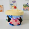 Caja de almacenamiento de escritorio para niños en casa, cesta de almacenamiento tejida a mano con cuerda de algodón estilo ins con tapa, cesta de almacenamiento para artículos varios, transfronterizo