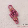 Colar Mandala Nó Tecido à Mão Flor de Pessegueiro Corda de Mão Franja Acessórios de Joias DIY Anel Duplo Fivela Flor Atacado