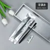 Cepillo de dientes desechable impermeable, empaquetado individualmente, con pasta de dientes, set de cepillo de dientes de dos en uno con cerdas suaves para uso en casas de huéspedes y hoteles