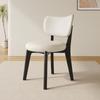 Silla de Comedor de Madera Maciza para Uso Doméstico, Silla Moderna Estilo Crema con Cojín Suave, Taburete de Comedor, Silla de Comedor con Respaldo de Lujo Ligero para Reuniones de Hotel para Adultos