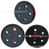 Disco de Lixa Elétrico Preto de PU 5 Polegadas 5 Furos 3 Olhos Disco Autoadesivo Disco de Lixa Lixa Flocking Autoadesiva Disco de Lixa Disco de Polimento