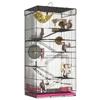 Gaiola de Esquilo de Três Camadas, Gaiola Especial para Chinchilas e Esquilos, Grande Gaiola Villa Elevada para Gerbils e Esquilos Voadores, Gaiola Pequena para Animais de Estimação