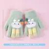 Ruiya Selecciona Cuidadosamente Guantes Infantiles de Cinco Dedos, Guantes Cálidos de Invierno para Niños y Niñas, Guantes de Felpa con Dibujos Animados para Niños Mayores