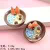 Simulación pintada a mano papas fritas pastel de arándanos resina accesorios de postre crema gel pinza para el cabello decoración DIY