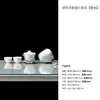Juego de té portátil de estilo chino para viajes al aire libre con bolsa de cordón, juego de té pequeño de porcelana blanca, juego de té kung fu de alta gama, taza de servicio rápido