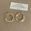 Brincos de Metal Multicamadas Simples e Estilosos para Mulheres, Tendência de Moda Única e de Nicho, Brincos de Luxo Leve e Versáteis