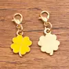 Accesorios de joyería de aleación multicolor y multiestilo, dijes colgantes de esmalte dorado KC, colgantes de flor, corazón, pentagrama y chile