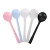 Cucharas Desechables de Cabeza Redonda, Cucharas de Postre Grandes de Cabeza Redonda, Cucharas para Polvo de Hielo, Cucharas para Gelatina de Hierbas, Cucharas Doradas de Tortuga con Mango Largo, Empacadas Individualmente
