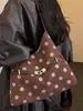 Bolsa tote relaxada e casual, nova coleção outono 2026, bolsa de ombro moderna, design de bolinhas, grande capacidade, bolsa de ombro estilosa