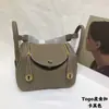 Mini Bolso Lindy de Piel de Vaca de Primera Capa, Bolso de Mano Genuino para Mujer, Bolso tipo 'Pillow Doctor', Bolso de Hombro Cruzado de Moda para el Trabajo