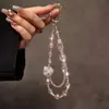Nueva Cadena para Teléfono Móvil Cadena Colgante de Cristal Diseño de Gama Alta Pequeño Nicho Sentido del Diseño Exquisito Correa Colgante de Muñeca para Mujer Accesorios para Bolsos