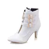 Hebilla de cinturón elegante Botas de caballero puntiagudas Botas cortas de cuero Martin primavera y otoño Nuevo comercio exterior Amazon Wish