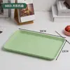 Bandeja de Paja de Trigo Estilo Nórdico Ins Bandeja Rectangular de Plástico para Uso Doméstico Taza para Empanadillas Taza de Té Plato Plato de Frutas