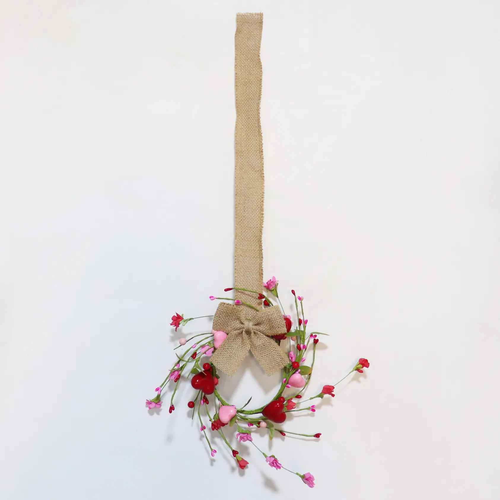 纸花爱心亚麻蝴蝶结挂环10cm-1.JPG
