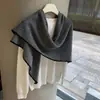 Bufanda 100% Lana Otoño e Invierno, Chal de Lana Tejido para Mujer, Capa Pequeña Anudada, Bufanda Triangular en Capas de Color Sólido Suave