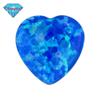 Huagang gema formato de coração plano OPAL SINTÉTICO pedra bruta OPAL ARTIFICIAL OPAL AZUL formato de coração de pêssego OP05