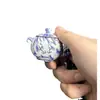 Encendedor Creativo de Arcilla Púrpura con Manija Giratoria de Descompresión, Maceta Metálica a Prueba de Viento, Inflable, Llama Roja, Regalo de Moda, Venta al por Mayor