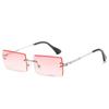 Gafas de sol de nueva moda transfronteriza con montura cuadrada de cobre degradado para fotos callejeras europeas y americanas