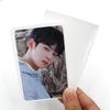 20 tarjetas de seda de dos capas con boca plana, color esmerilado, en blanco y negro, juego de tarjetas con diseño de amor, álbum de amor simple, bolsa protectora pequeña para tarjetas