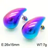 Pendientes de Acero Inoxidable con Forma de Gota Más Vendidos Transfronterizos Estilo Coreano Pendientes Geométricos Versátiles para el Trayecto Diario Stock Listo para Exportación
