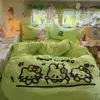 Novo Conjunto de Cama de Quatro Peças Bordado com Fio Bouclé Classe A 2026 - Gatinhos Desejosos