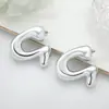 Pendientes de C-shape de Moda con Sentido de Diseño de Nicho para Mujer, Pendientes de Botón Versátiles y Modernos, Pendientes de Botón Geométricos, Joyería de Oreja Exquisita y Elegante para Mujer