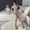 Sexy Estampado de Leopardo Salvaje Todo en Uno Ropa Interior Sexy Espalda Descubierta Todo en Uno Sexy Archivo Abierto Todo en Uno Sexy Entusiasmo Mujeres en la Cama