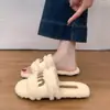Pantuflas de Algodón Birkenstock Retro Gruesas y Peludas para Mujer, Para Usar al Aire Libre, Nuevas Otoño 2026 Pantuflas de Felpa y Piel sin Cierre