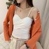 Novo All-match Cor Sólida Pequeno Camisola Colete Feminino Xia Mei Back Outer Wear Strapless Puro Algodão Top Interno com Almofada no Peito Underwear