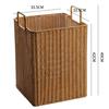Cesta de Almacenamiento, Cesta para Ropa Sucia, Cesta de Mimbre Tejido para Ropa Sucia con Tapa, Caja Grande de Almacenamiento para Artículos Varios, Cesta Tejida de Plástico