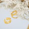 Gargantilla Francesa Acero de Titanio Forma de Llama Ondulada Anillo Geométrico Irregular Anillo Nicho Joyería de Oro Joyería Pulsera